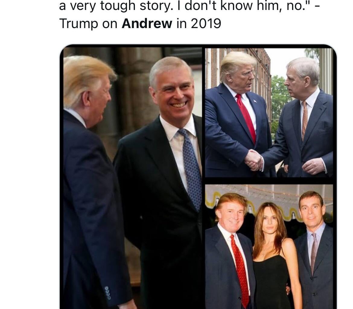 Trump on Prince Andrew: “I don’t know him”