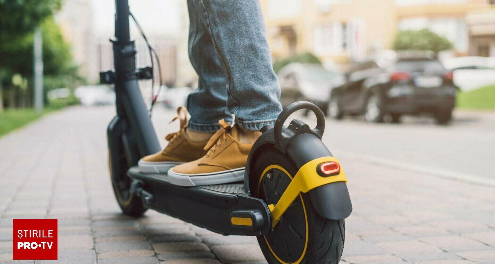 Proiect: Trotinetele electrice, reglementate strict: 25 km/h, 16 ani minim, cască și asigurare obligatorie