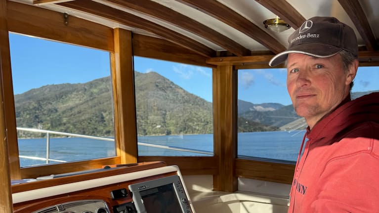 Pelorus Sound resident Stewart Bunn lives near where the Golden Lea ran aground.