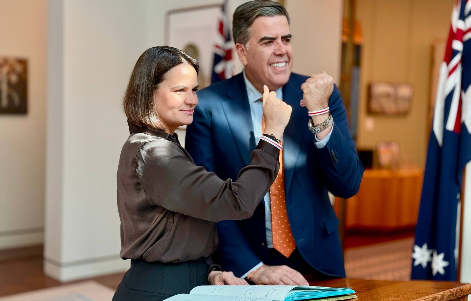 Sviatlana Tsikhanouskaya met with Australian House of Representatives Speaker Milton Dick