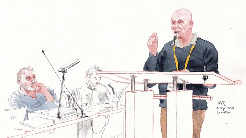 Le Pr Sébastien Pili-Floury, chef du service réanimation du CHU de Besançon, lors de sa déposition, le 11 septembre 2025, au cours du procès de Frédéric Péchier.