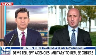 Stephen Miller Melts Down at Dems Telling Troops to Refuse Illegal Orders