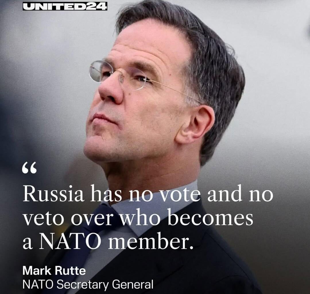 ”The Washington Treaty of 1949 allows any country in the Euro-Atlantic area to join,” Rutte said