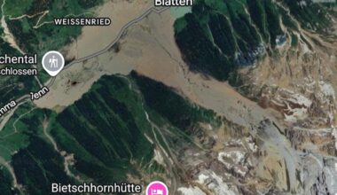 Google Maps has updated its satellite imagery and you can see the extent of the landslide
