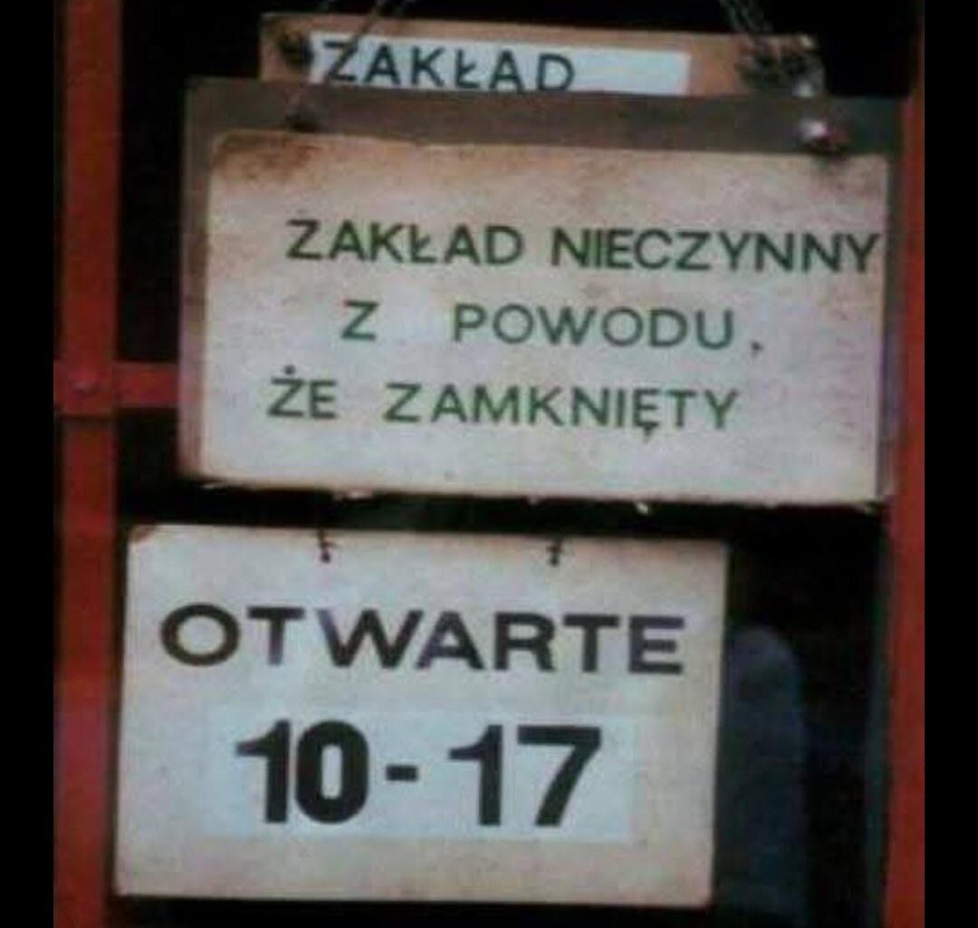 Zamknięty z powodu ,że zamknięty. Krótko i na temat:) Informajcja z czasow PRL