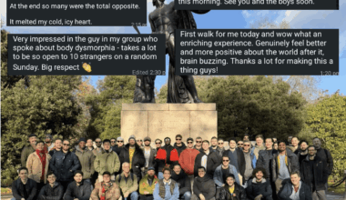 Shoulder to Shoulder men's community - walk, coffee and share in Hyde Park.