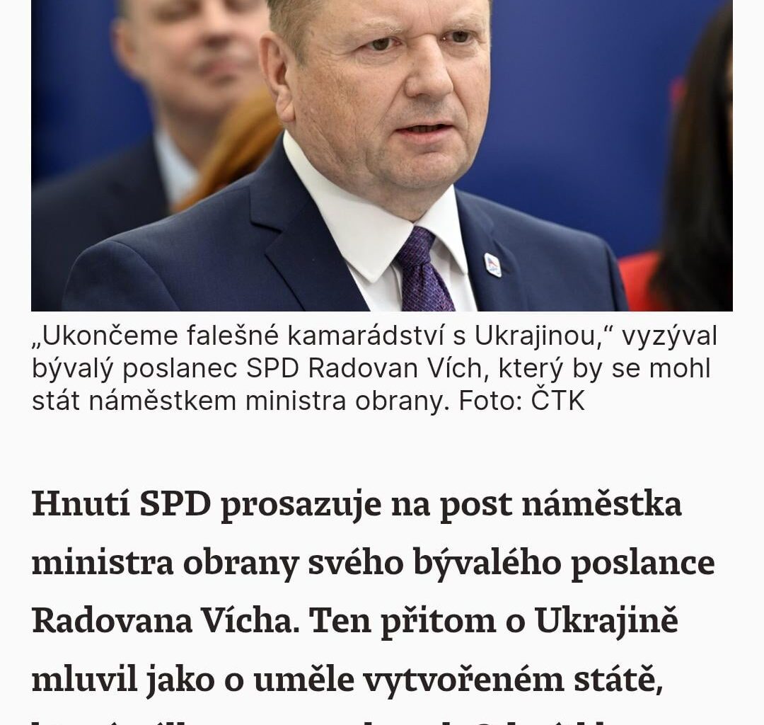 SPD chce do vedení obrany exposlance, který považuje Ukrajinu za strůjce války a umělý stát