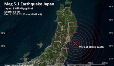 Significant Magnitude 5.1 Earthquake 52 km Southeast of Ishinomaki, Japan