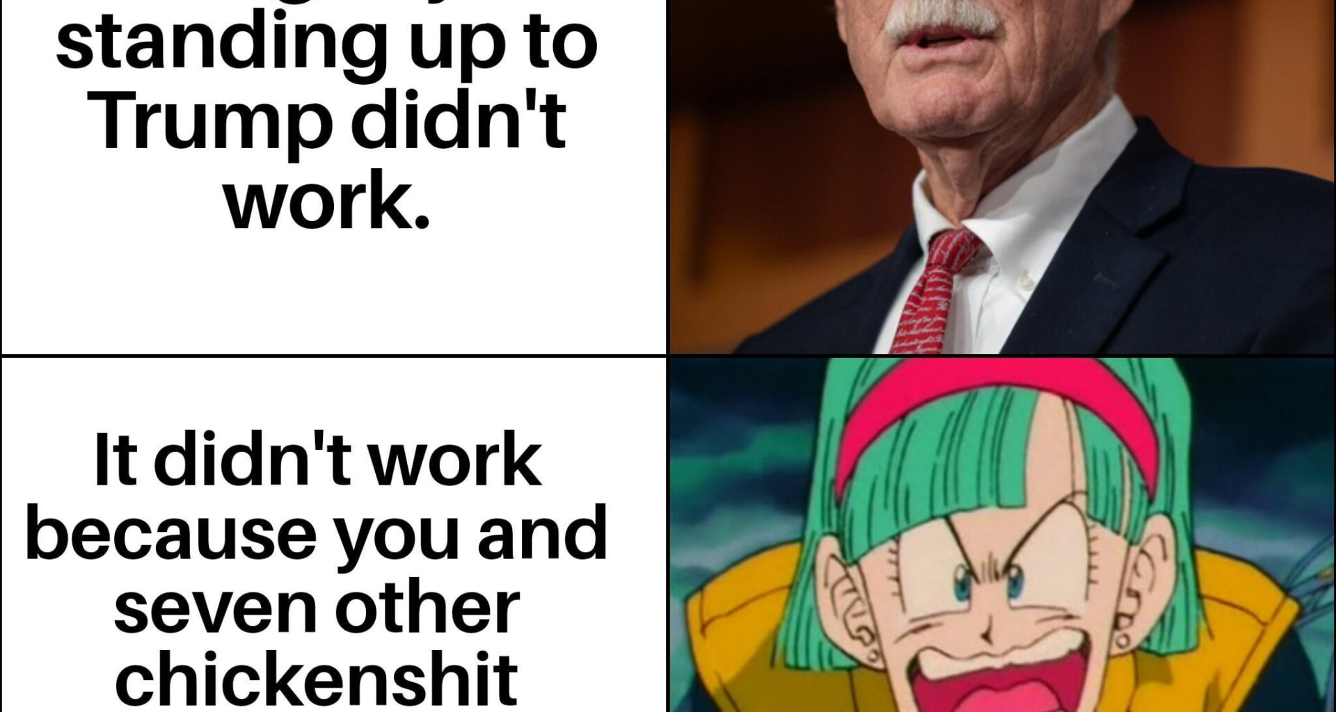 It's hard to stand up to someone while you're grovelling on the ground!