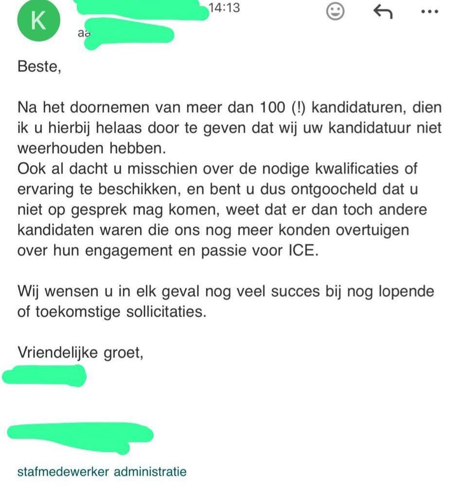 Alsof solliciteren niet demotiverend genoeg is
