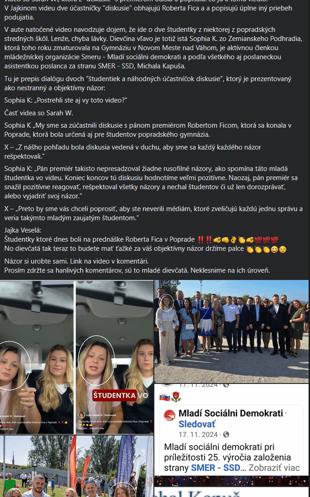 Studenti na Ficovej prednaske su taki ze...