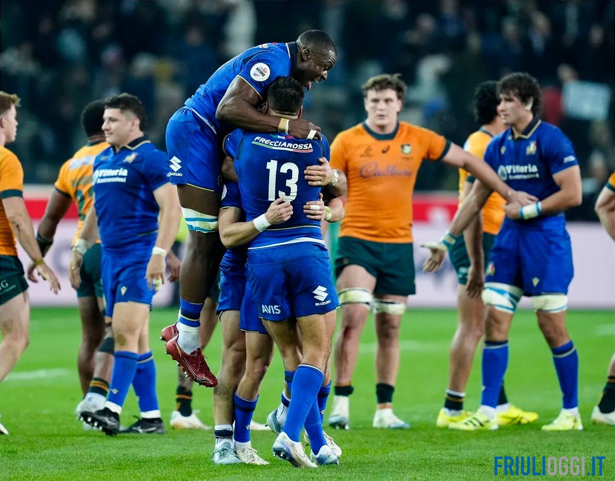 La grande festa del rugby a Udine: impresa dell'Italia contro l'Australia
