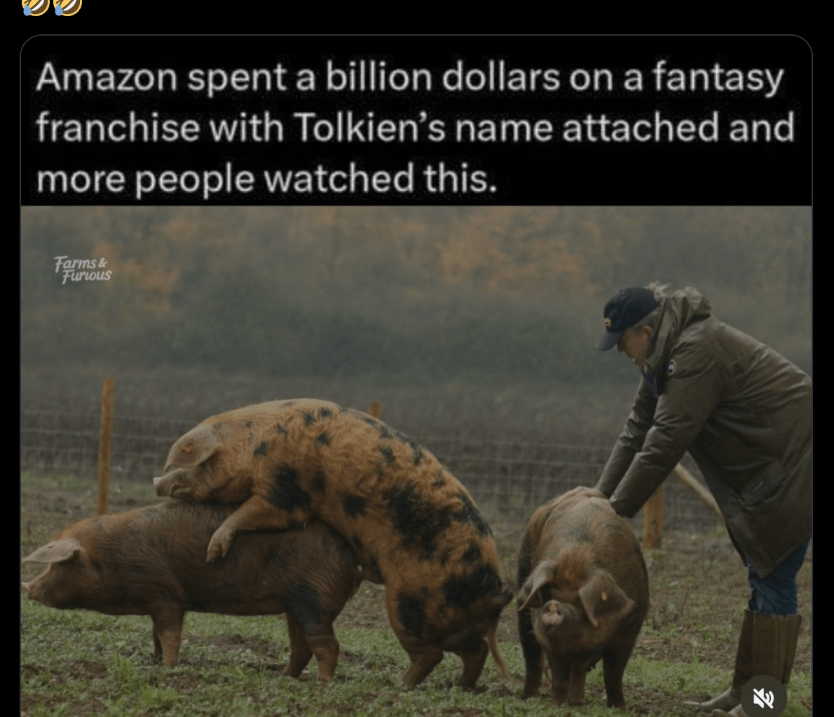 We watch it because it's a beter show, Barry watches it for the shagging pigs