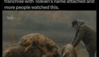 We watch it because it's a beter show, Barry watches it for the shagging pigs