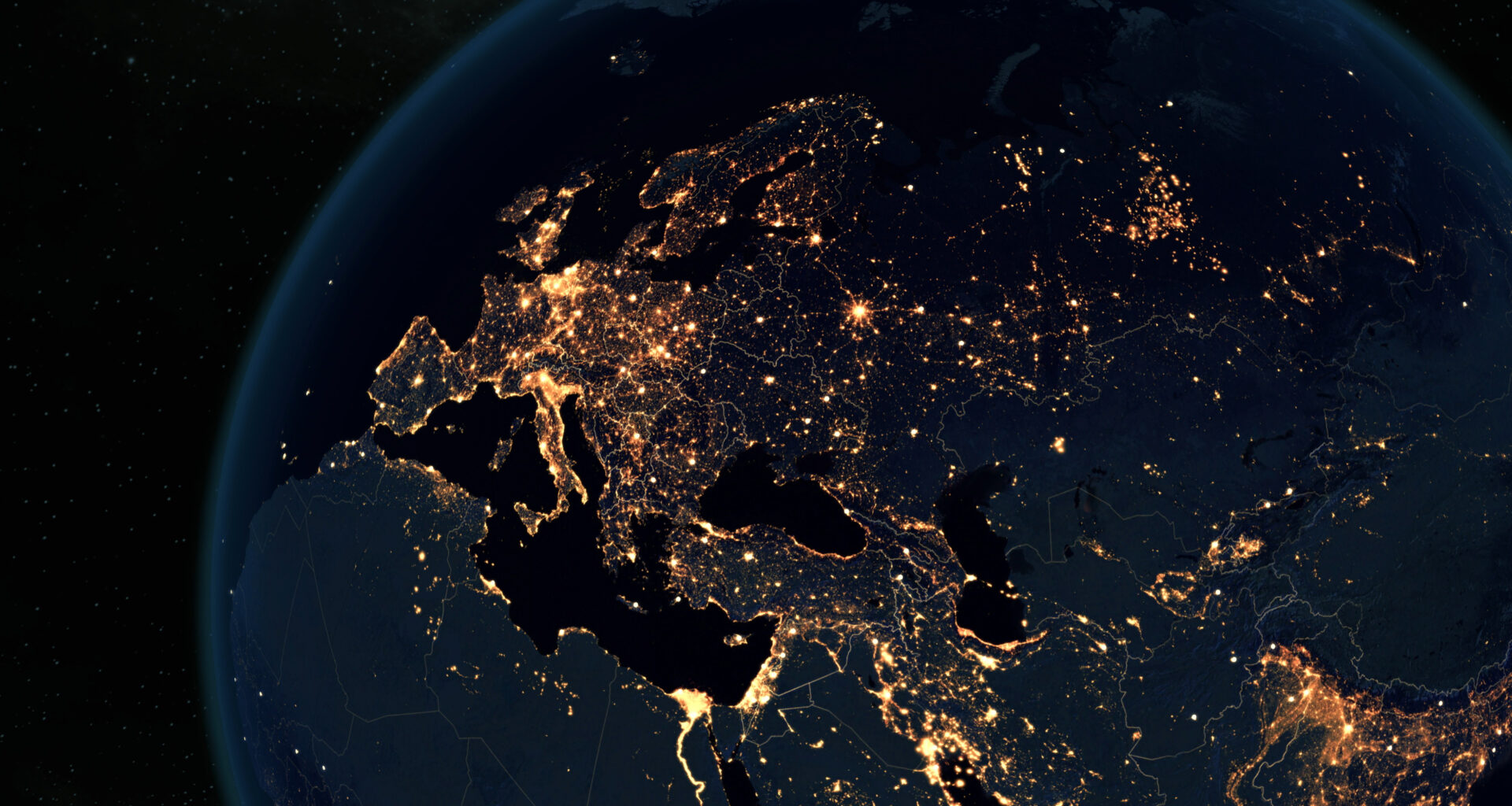 Satellite view of Europe