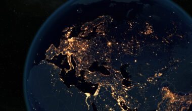 Satellite view of Europe