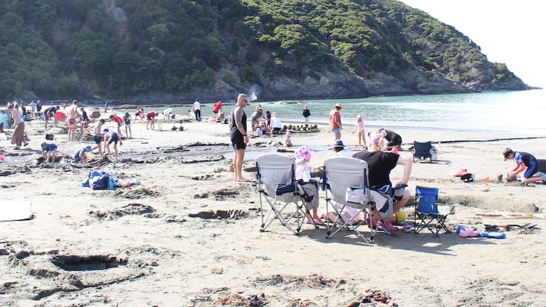 There is no access to the Whites Bay beach as DOC repairs significant flood damage. (Source: Marlborough Express)