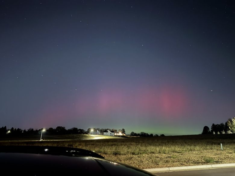 An aurora in Sioux Falls, South Dakota, on Tuesday night.