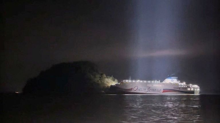 All on board were rescued. Pic: Yonhap/Reuters