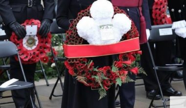 The Princess of Wales attending the Armistice Day Service of Remembrance on the Armed Forces Memorial at The National Memorial Arboretum today