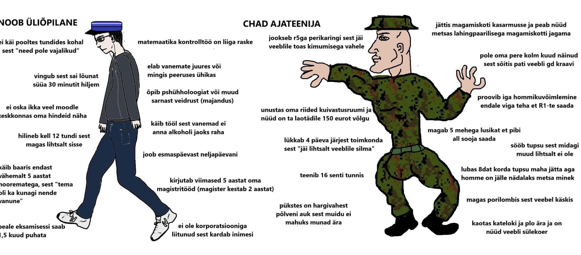 ajateenija vs üliõpilane
