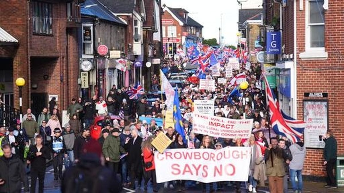 Crowborough Protesters Rally Against Army Camp Asylum Plan