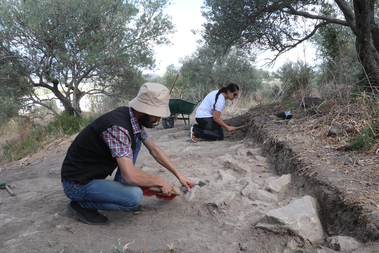 Excavation works continue at the ancient settlement of Ugarit, once a major trade center in the ancient era, where traces of the long-buried civilization are being unearthed in Latakia, Syria, Oct. 19, 2025. (AA Photo)