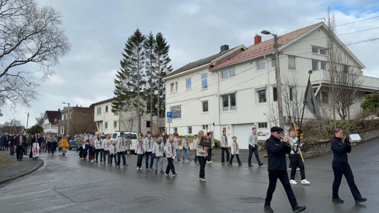 Tromsø scouts parade on 17 May. Photo: David Nikel.
