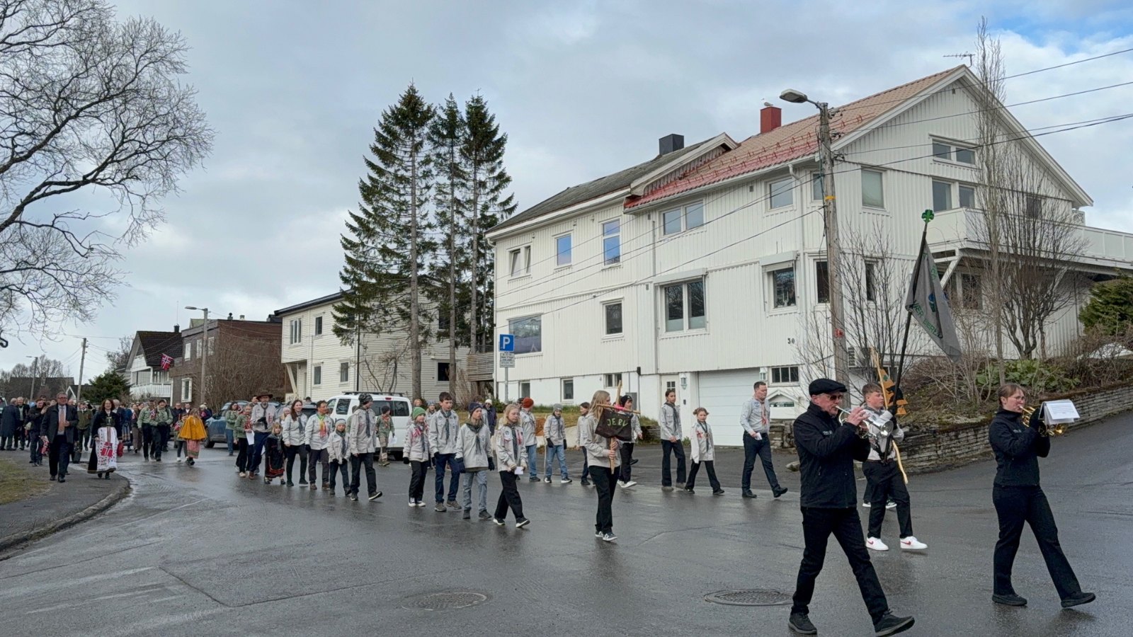 Tromsø scouts parade on 17 May. Photo: David Nikel.