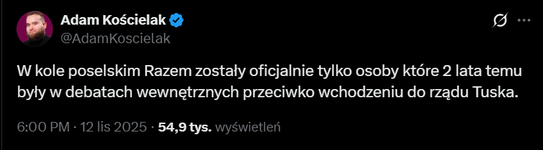 Tak w kontekście wyrzucenia Pauliny Matysiak z partii Razem