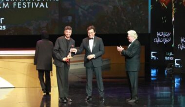 Turkish movie The Breath We Take received the Bronze Pyramid Special Jury Award at the 46th Cairo International Film Festival on November 21, 2025. (Middle East News Agency (MENA) Photo)