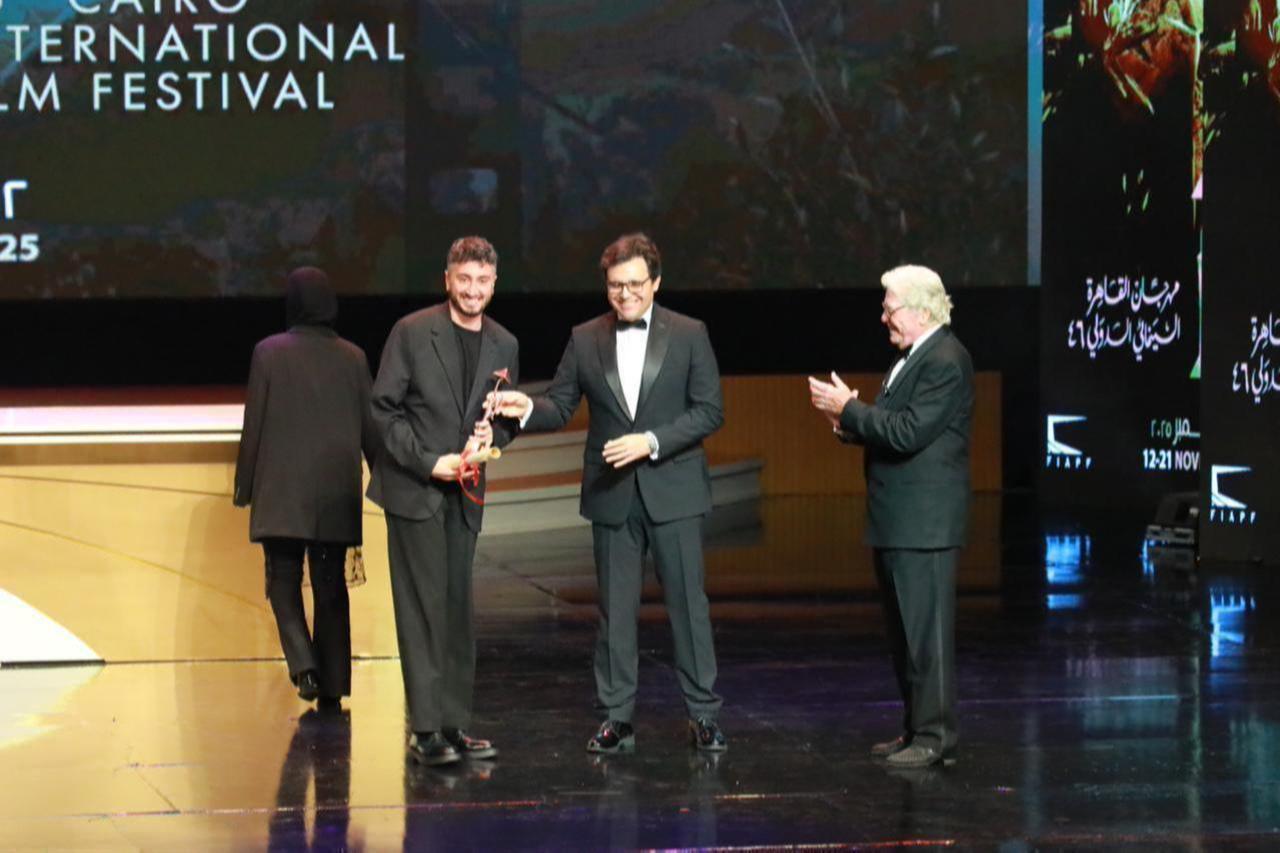 Turkish movie The Breath We Take received the Bronze Pyramid Special Jury Award at the 46th Cairo International Film Festival on November 21, 2025. (Middle East News Agency (MENA) Photo)