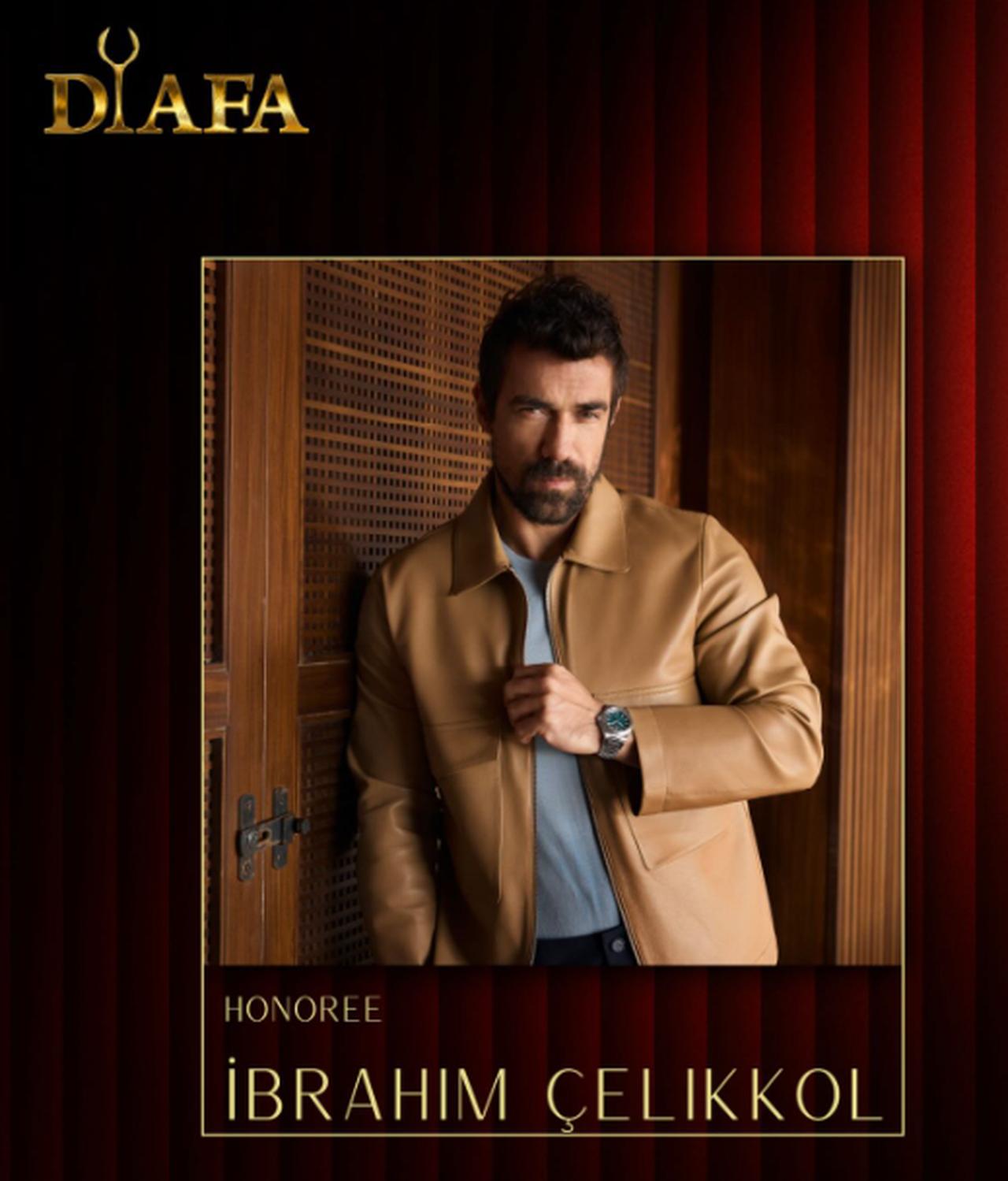 The Turkish actor Ibrahim Celikkol will be awarded during the ninth edition of the Distinctive International Arab Festivals Awards. (Photo via Instagram \ diafaofficial)