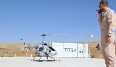 Photo shows Titra Technology’s Alpin, Türkiye’s first unmanned helicopter, accessed on Nov. 25, 2025. (AA Photo)
