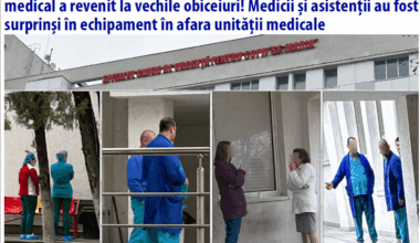La doar o lună după ce 8 copii au murit din cauza infecțiilor nosocomiale contractate la Spitalul „Sf. Maria” Iași, personalul medical a revenit la vechile obiceiuri! Medicii și asistenții au fost surprinși în echipament în afara unității medicale