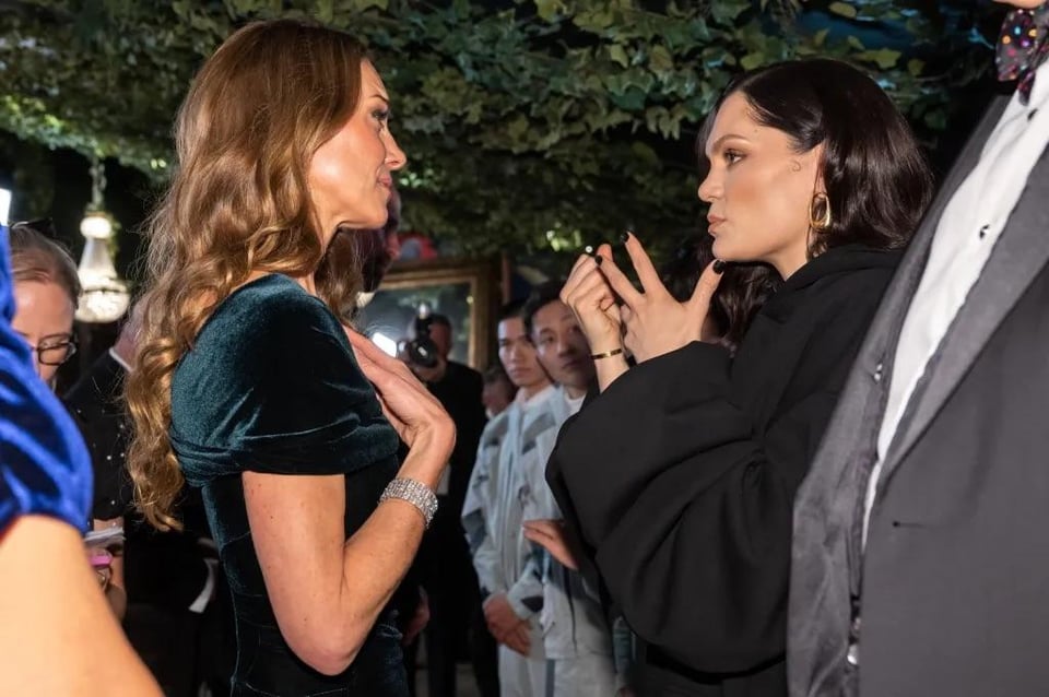 Kate and Jessie J share emotional embrace on the red carpet at the Royal Variety performance last night, commiserate over cancer experience