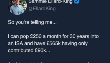 Step 1. Have £250 spare each month