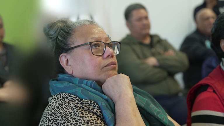 Uber drivers attend a union meeting of drivers in Kilbirnie, Wellington. 