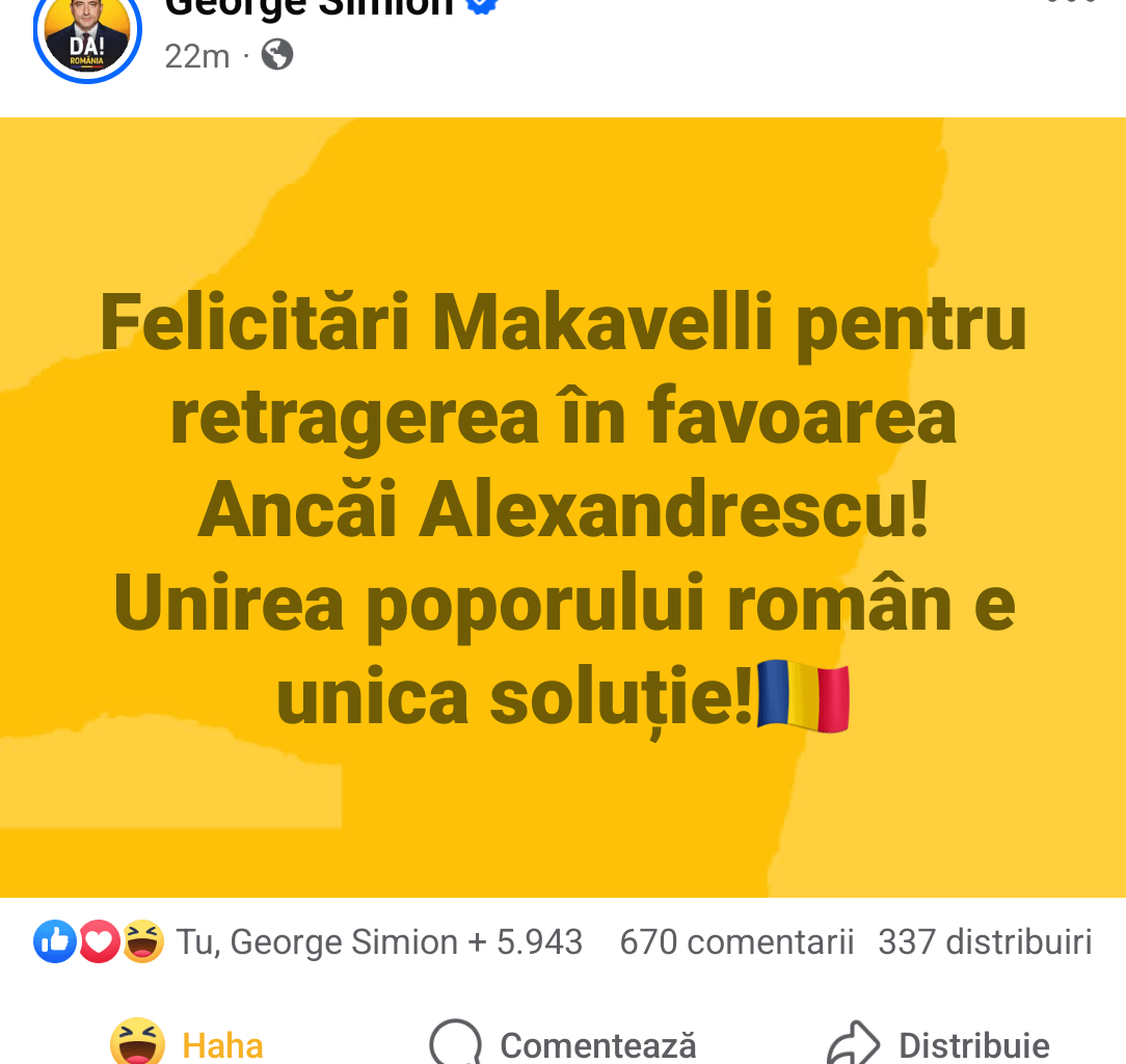 Inca 1% pentru Anca Alexandrescu
