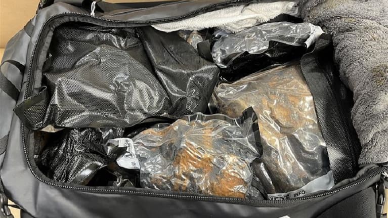 Unattended baggage containing Class A drugs.