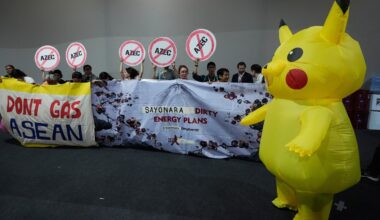 Pikachu protesters demand end to Japan's fossil fuel financing at COP30
