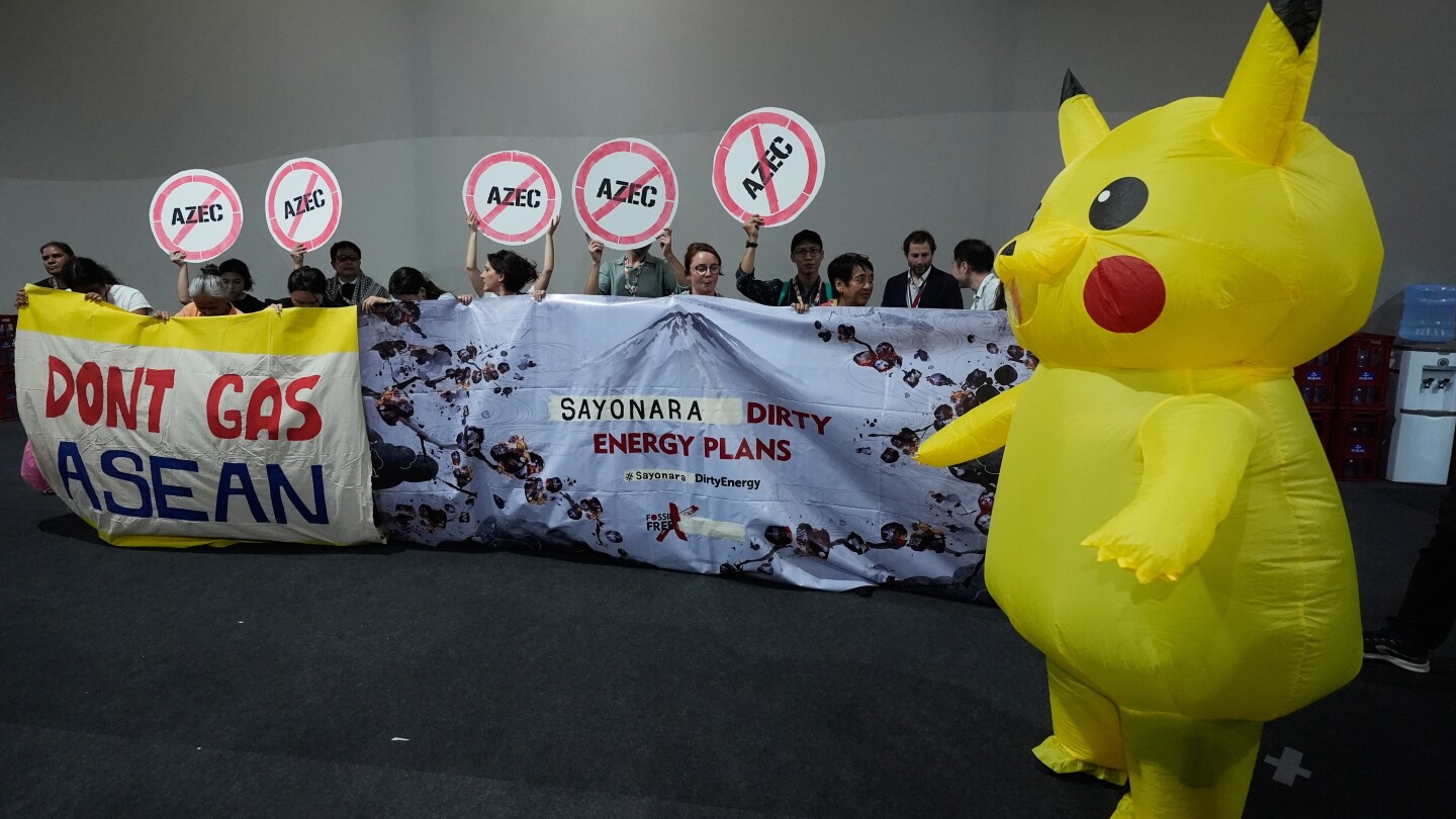 Pikachu protesters demand end to Japan's fossil fuel financing at COP30