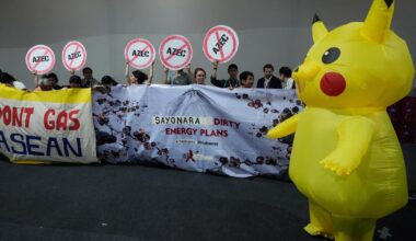 Protesters in Pikachu costumes demand Japan end fossil fuel financing