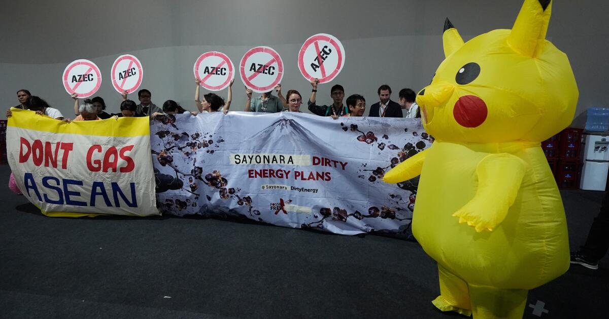 Protesters in Pikachu costumes demand Japan end fossil fuel financing