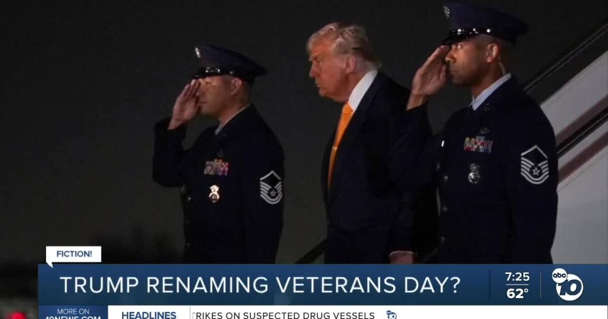Trump renaming Veterans Day ‘Victory Day for World War I'?