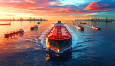 Illustration of U.S. LNG exports navigating global market challenges and expanding into Asian regions amidst rising competition.