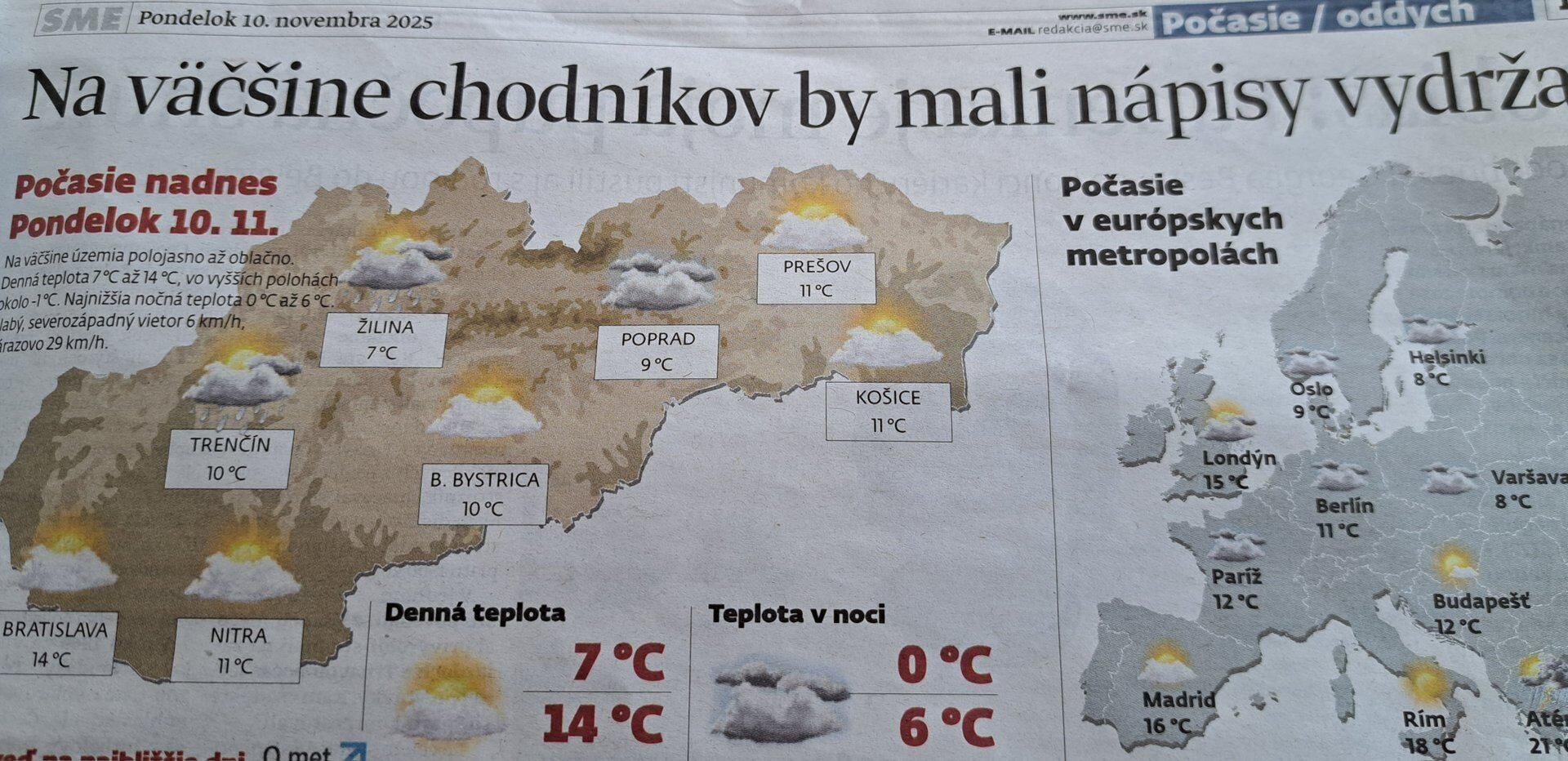 Predpoveď počasia pre kriedarov