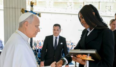 Naomi Campbell Suits Up to Meet Pope Leo XIV