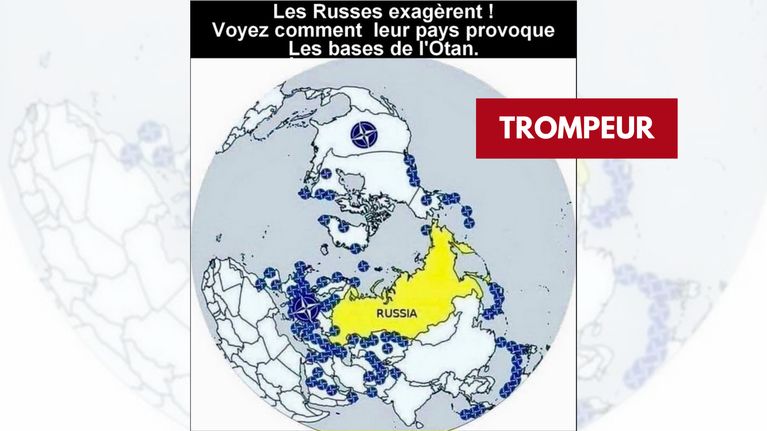 De nombreux points sur cette carte ne correspondent pas à des bases de l'Otan. - Capture écran X