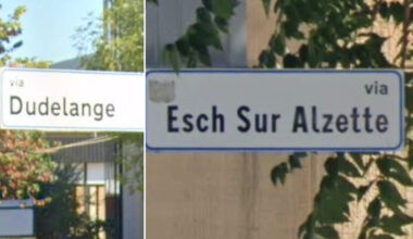 “Via Dudelange" and "Via Esch-sur-Alzette" are two streets in the Italian town of Gualdo Tadino.